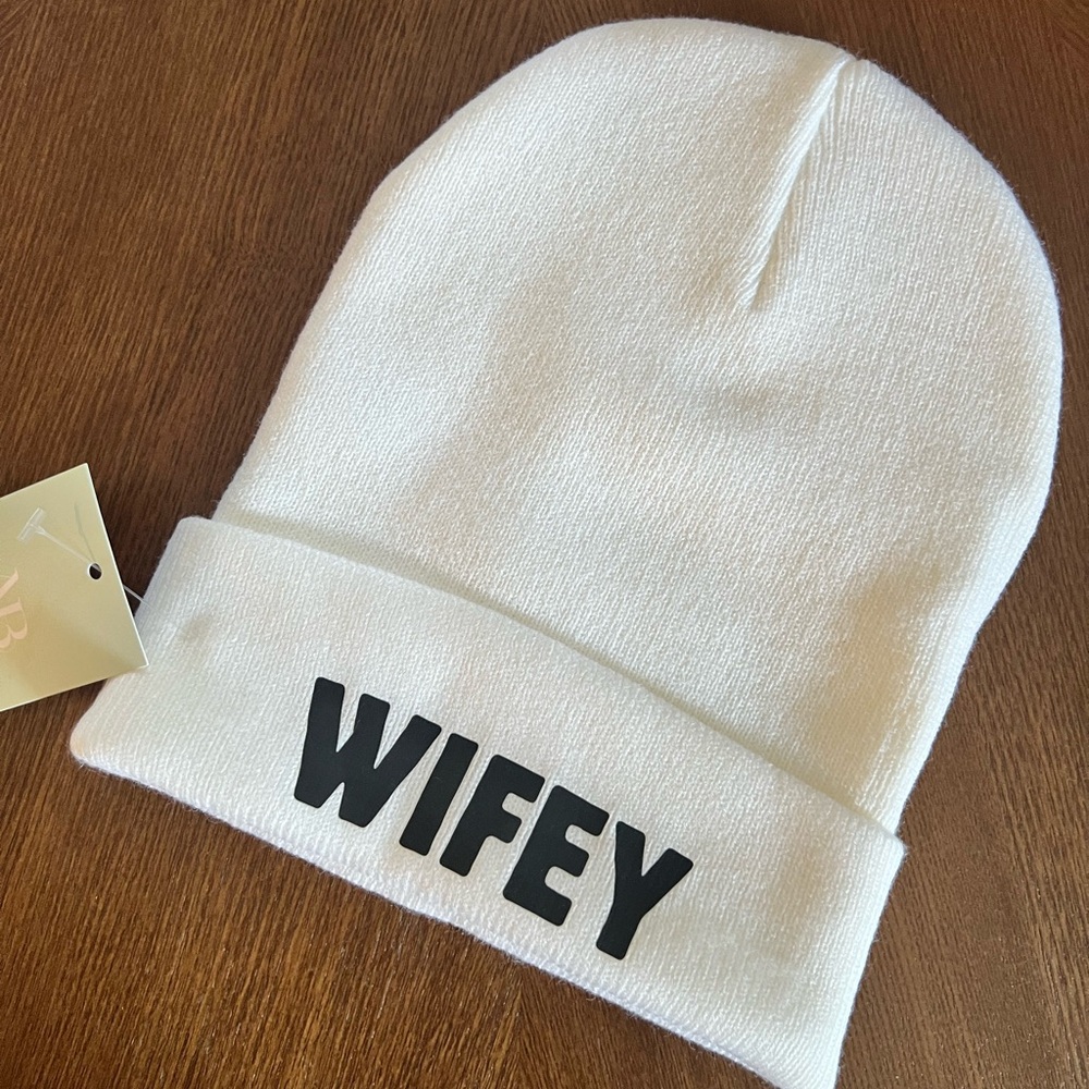 White 'WIFEY' Beanie